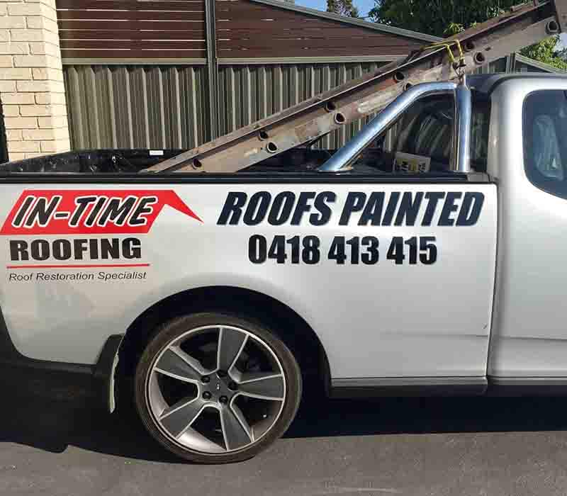 Intime Roofing Vehicle — Roof Restoration Lake Macquarie