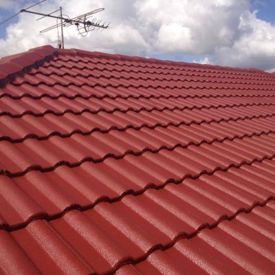 Red Coated Hour Roof— roof restoration newcastle